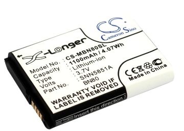 Motorola BN70 BN80 SNN5851 SNN5851A Battery Replacement for Backflip i886 - 1