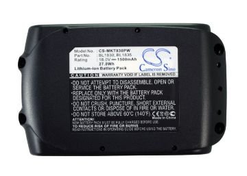 Replacement Battery for Makita BL1415 BL1430 BBO140 BBO180 - 1