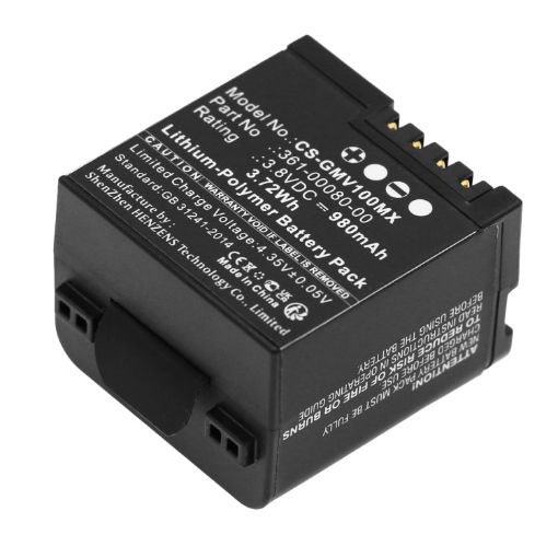 Garmin 010-12256-01 Battery Replacement for Virb X Compact - 1