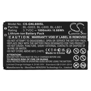 Gionee BL-G003 BL-L600 BL-L601 Battery Replacement for L600 L601 - 1