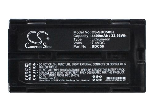 Battery Replacement Sokkia BDC46A BDC46B BDC58 BDC-58 BDC70 BDC-70 BLI-SRX1 - 1