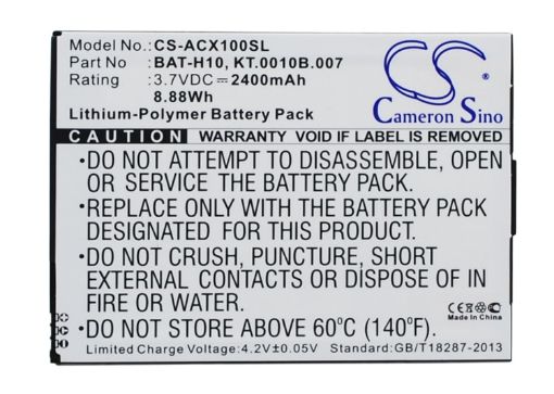 Picture of Battery Replacement Acer BAT-H10 KT.0010B.007 for Liquid X1 S53