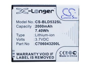 Battery Replacement Blu C706043200L C706043200T for D532 D532U - 1