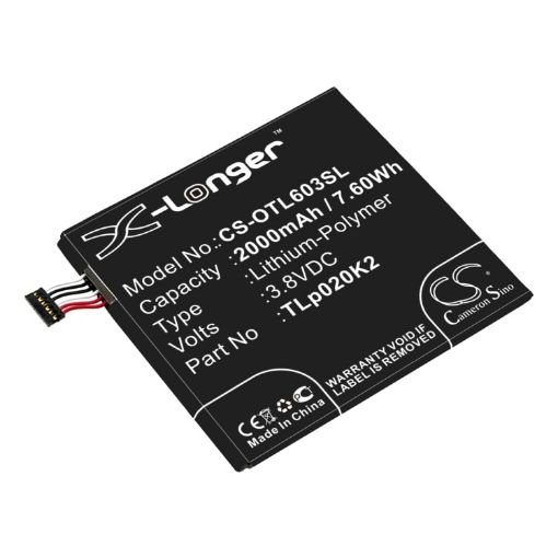 Alcatel C2000023C2 TLp020K2 Battery Replacement for One Touch Idol 3 4.7 - 1
