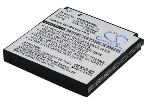 Picture of Battery Replacement Alcatel CAB31C0000C1 OT-BY23 for OT-606 OT-606 Sparq