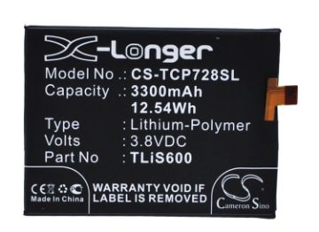 Alcatel TLiS600 Battery Replacement for One Touch Flash Plus OT-7054 - 1