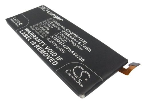 Replacement Battery for ZTE A880 Blade S6 Li3823T43P6hA54236-H - 1