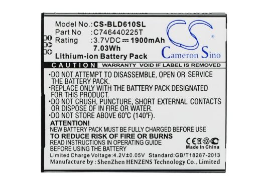 Battery Replacement Blu C746440225T for D610 D610A - 1