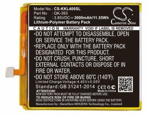 Picture of Battery Replacement 360 QK-393 for 1503-A01 1503-M02