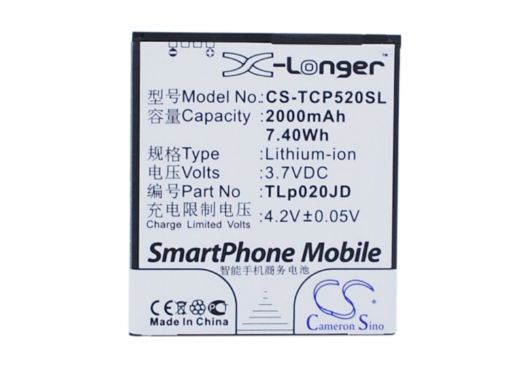 Tcl TLp020JD Battery Replacement for P5181 P518L - 1