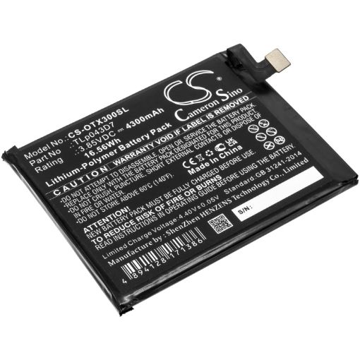 Battery Replacement Alcatel TLp043D7 TLp048A1 TLp048A7 for 3X 5X - 1