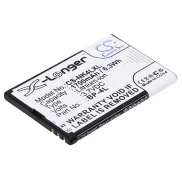 Replacement Battery Nokia BP-4L for 6760 Slide Clipper - 1