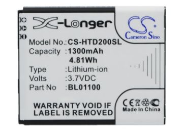 Battery Replacement for HTC 35H00194-00M 35H00194-04M 99H10905-00 BA S840 BA S850 BL01100 - 1