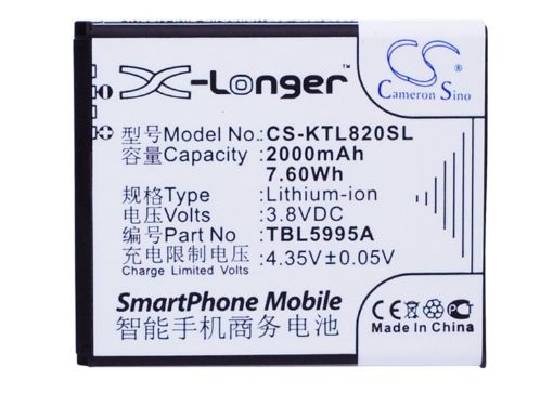 Battery Replacement for K-Touch TBE5707B TBL5995A - 1