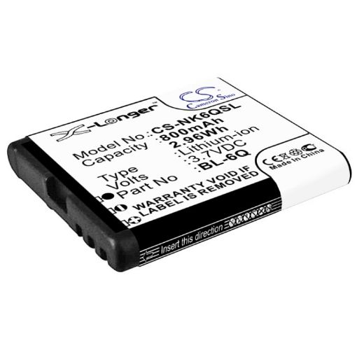 Replacement Battery Nokia BL-6Q for 6700 Classic - 1