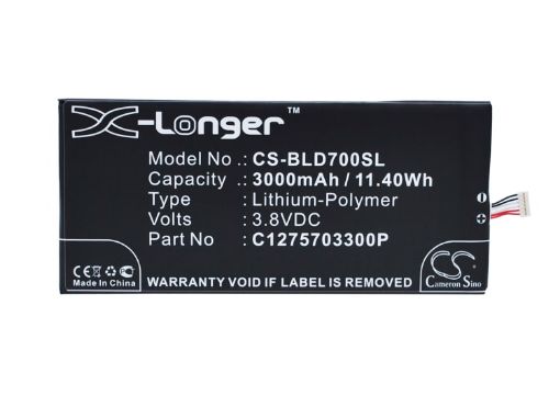Battery Replacement Blu C1275703300P for D700 D700A - 1