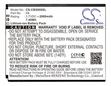 Replacement Battery for Cubot X6 - 1