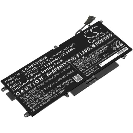 Picture of Battery Replacement Dell 6CYH6 725KY K5XWW N18GG for Latitude 12 5289 Latitude 5289