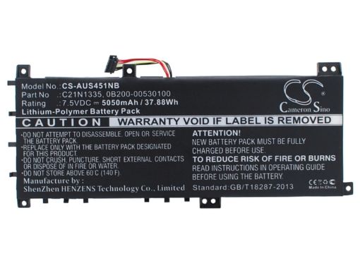 Battery Replacement Asus 0B200-00530100 C21N1335 for K451L K451LN - 1