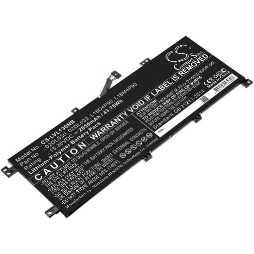 Battery Replacement Lenovo 02DL030 02DL031 02DL032 5B10W13933 5B10W13935 L18C4P90 L18D4P90 - 1