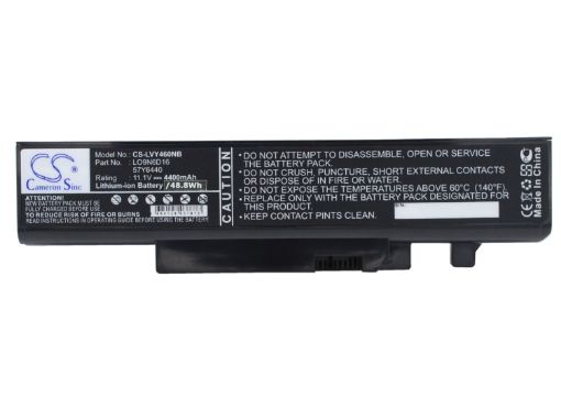 Lenovo Battery Replacement 121000916 121000917 121000918 57Y6440 for IdeaPad Y460 - 1