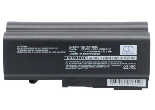 Replacement Battery for Toshiba PA3689U-1BAS PA3689U-1BRS PABAS155 PABAS156 NB100 - 1