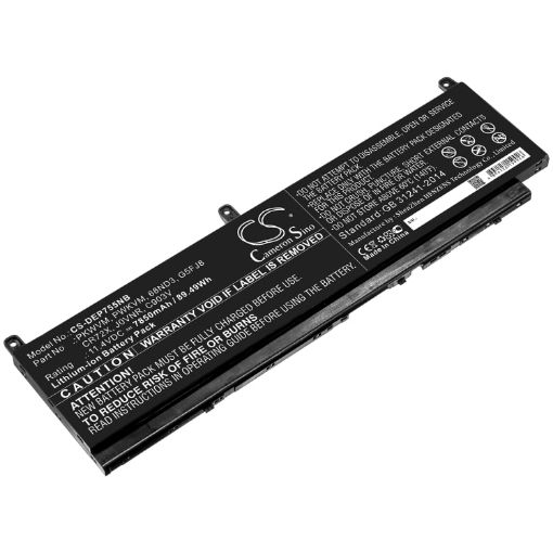 Replacement Battery Dell 68ND3 C903V CR72X G5FJ8 J0VNR PKWVM PWKVM for Precision 7550 - 1