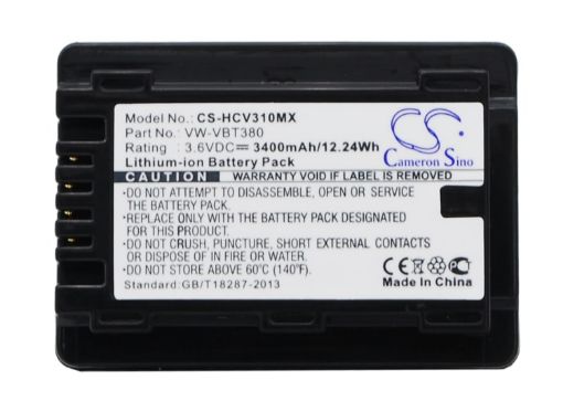 Panasonic VW-VBT190 Battery Replacement for HC-250EB HC-550EB - 1