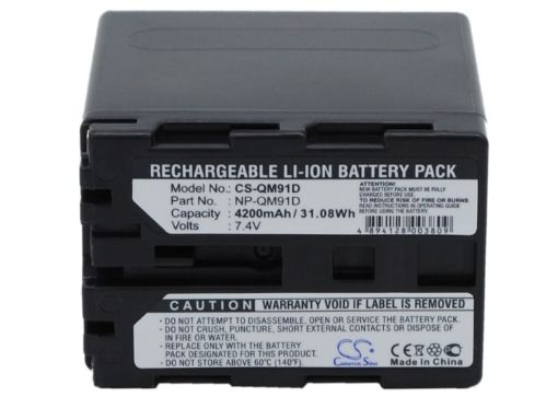 Sony NP-QM91D Battery Replacement for CCD-TRV108 - 1