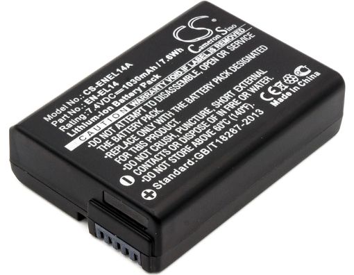 Replacement Battery Nikon EN-EL14 for Coolpix P7000 P7100 - 1