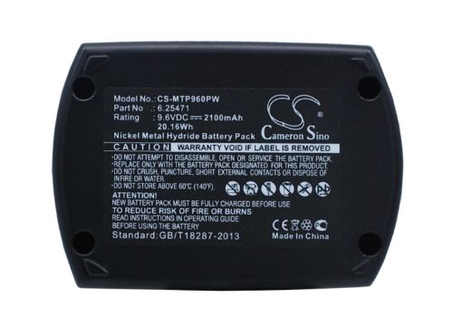 Battery Replacement Metabo 6.25471 6.31728 6.31746 6.31775 ME974 ME-974 for BS 9.6 BS9.6 - 1