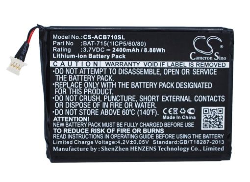 Battery Replacement Acer BAT-715(1ICP5/60/80) KT.00103.001 for Iconia B1-A71 - 1