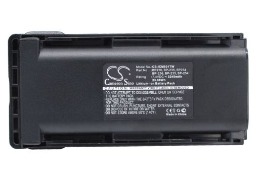 Replacement Battery for Icom BP235 BP236 BP253 BP254 IC-F70 IC-F70D - 1