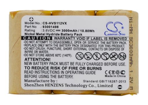 Picture of Battery Replacement Hoover 93001498 for S1120