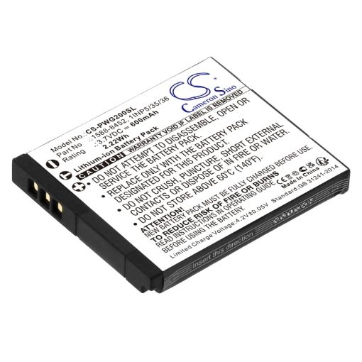 Panasonic 1588-8452 Battery Replacement for RP-WFG20 - 1