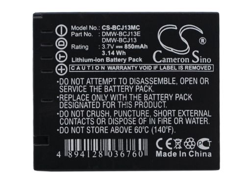Replacement Battery for Panasonic DMW-BCJ13 for Lumix DMC-LX5 - 1