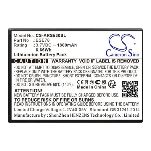 Archos BSE78 Battery Replacement for AC50AS3G AC50AS4G - 1