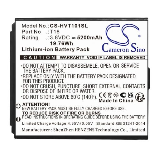 Hikvision T18 Battery Replacement for DS-MDT101/GLE - 1