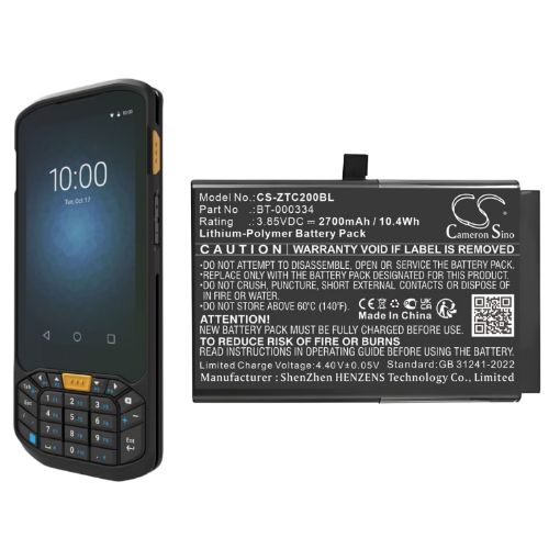 Zebra BT-000334 Battery Replacement for TC20 TC200J Devices - 1