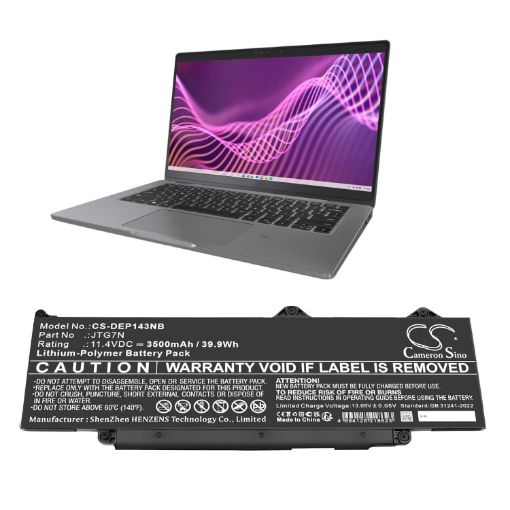 Dell 0JTG7N 542WP 7RDGP Battery for Latitude 13 5340 14 3440 - 1