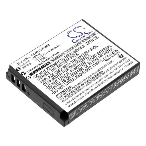 Replacement Battery NP-6L for 44MP FHD 1080P Digital Camera - 1