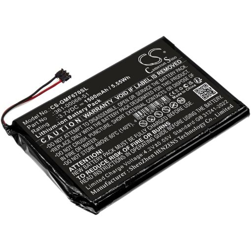 Battery Replacement for Garmin Fleet 670 LM TRUCK 361-00066-51 - 1